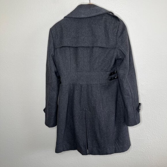 Kenneth Cole Classic Womens Gray Wool Blend Peacoat Size 6 - Picture 8 of 9